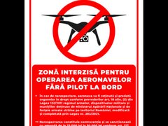 Indicator pentru obiectiv militar zona interzisa pentru operarea aeronavelor fara pilot la bord